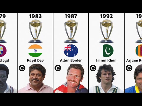 ICC Cricket World Cup Winning Captains List | 2023 Cricket World Cup | All ICC World Cup Winners