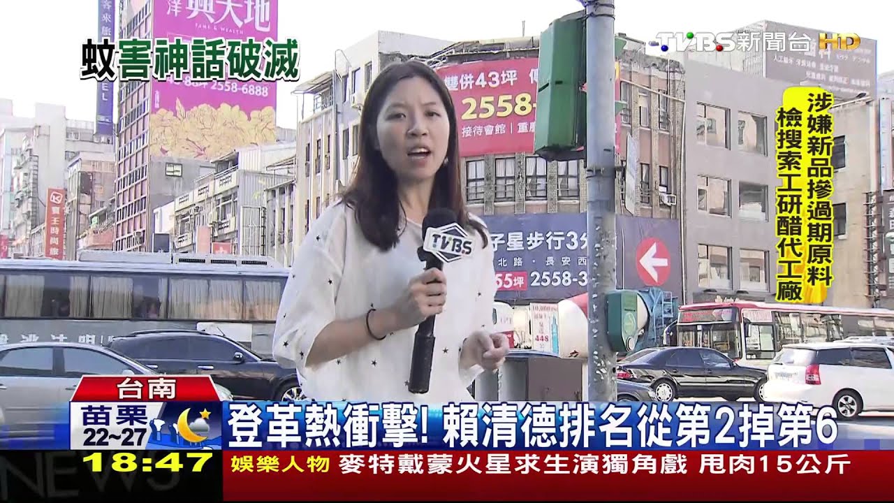 「神話破功！」　TVBS民調：賴清德69%變39%