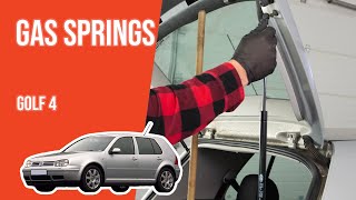 Youtube thumbnail of video "How to replace the trunk gas springs Golf 4 🗜️"