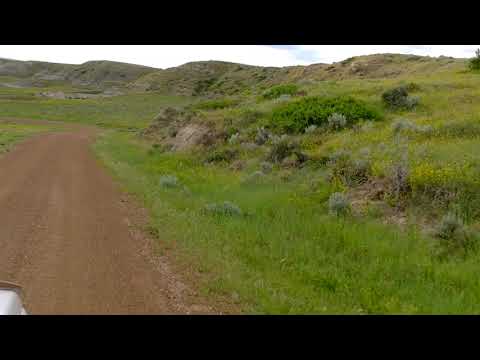 Unexpected Hairpin Curve on Old Highway 16, Slope County, North Dakota