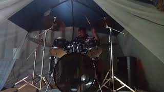 Johnny Rockk playing drums to Ain&#39;t Hearing Nothing by Moonshine Bandits