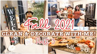 🍁 FALL 2021 SPEED CLEANING AND DECORATE WITH ME 2021 | FRONT PORCH FALL DECOR