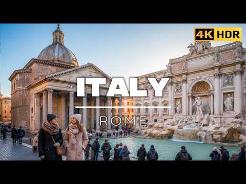 Pantheon & Trevi Fountain | Winter Walk in Rome Italy 4K (2026)