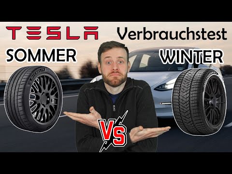 Tesla Model 3 Verbrauchstest Sommerreifen vs Winterreifen