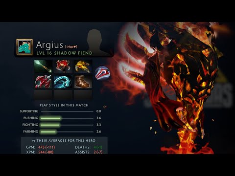 Dota 2 Replay 7.32D Argius's Shadow Fiend DogChamp vs Another NA Team
