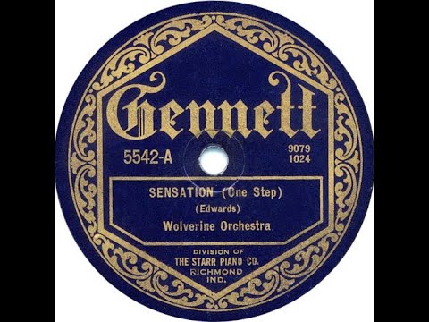 Bix Beiderbecke & Wolverines "Sensation" (1924) ODJB classic jass Wolverine Orchestra, Min Leibrook