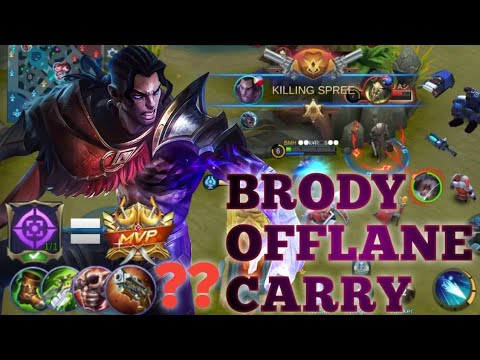 INTENSE BRODY GAMEPLAY(BRODY OFFLANE CARRY)(MOBILE LEGENDS BANG BANG 2021