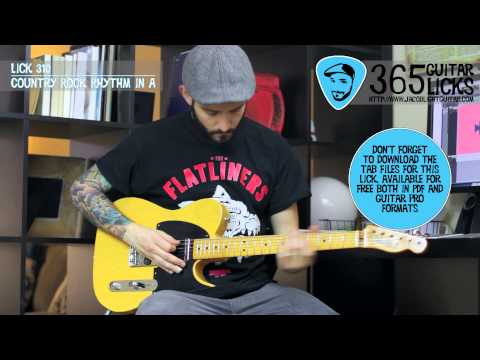 Lick 310/365 - Country Rock Rhythm in A | 365 Guitar Licks Project