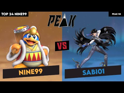 Top 24 Nine99 (King Dedede) vs Sabi01 (Bayonetta) (Peak 58)