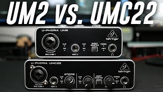 Video thumbnail for Behringer UM2 vs. UMC22 Budget Interface Comparison (Versus Series) by Podcastage