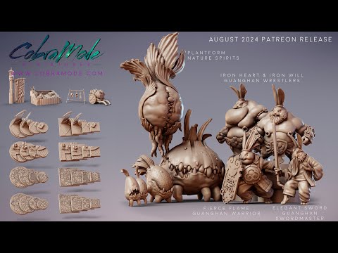 Cobramode 3D Printable Miniatures - August 2024 Patreon Release