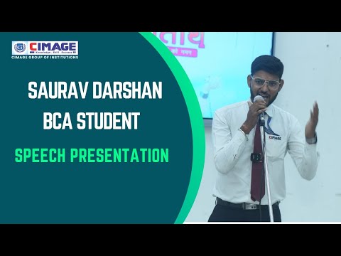Saurav Darshan BCA Student, Speech Presentation for KrantiTirth Program