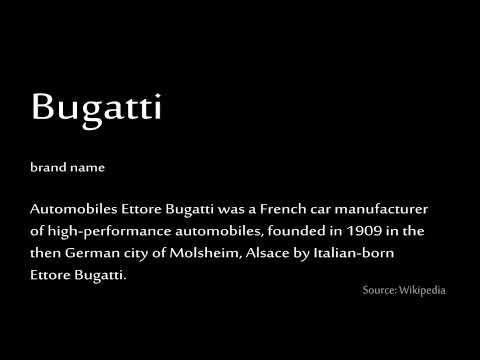 How to pronounce - Bugatti