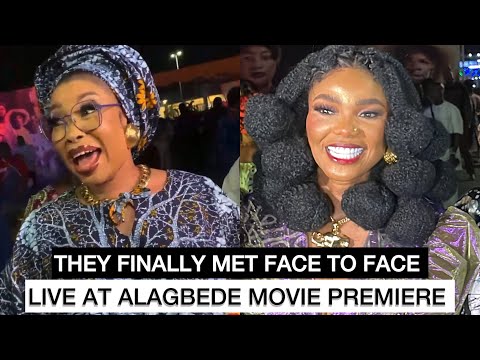 UNBELIEVABLE! SEE WHAT HAPPEN WHEN LIZZY ANJORIN & IYABO OJO MEET AT THE PREMIERE OF ALAGBEDE
