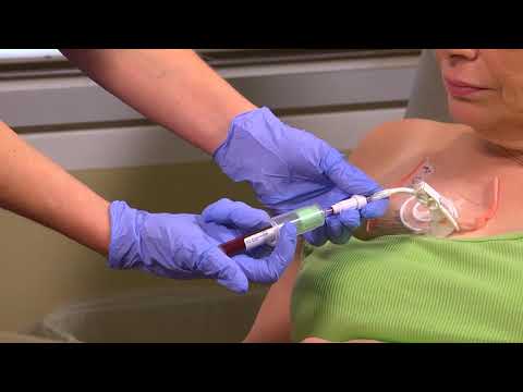 Drawing Blood and Administering Fluid of CVC