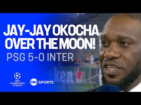 Former PSG star Jay-Jay Okocha reacts after Champions League triumph vs Inter 🏆 #UCL