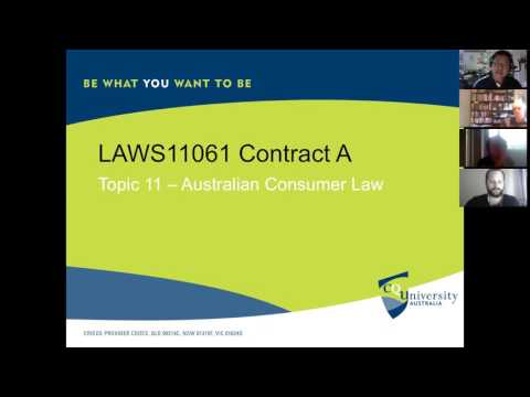 Australian Consumer Law (Tutorial)