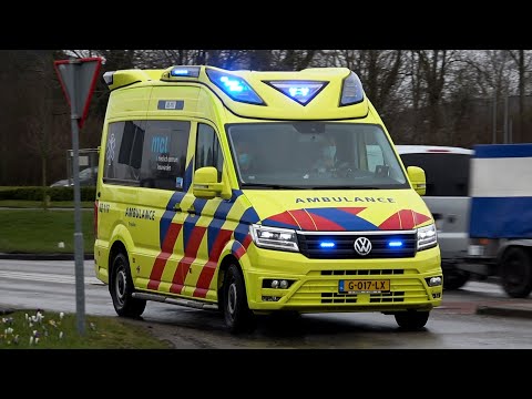 A1, Otaris CR Ambulance 02-117 Dokkum vanaf reanimatie melding Huisartsenpost Dokkum naar het MCL