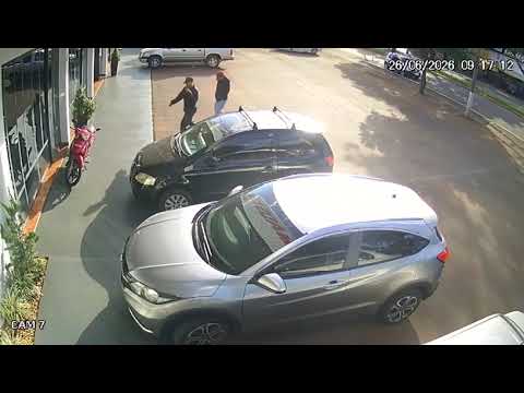 Video mostra furto de Motocicleta em frente a empresa na Avenida Maripá na manhã de hoje em Marechal Rondon