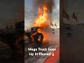 Mega Truck goes up in flames for Trucks Gone Wild Truck Tugs at The Barn in Sanford, Florida   ￼