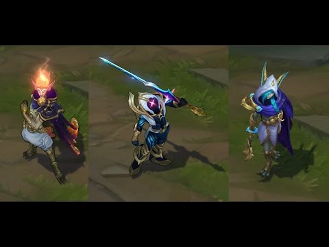 Cosmic Xayah,Rakan And Master Yi Skin Spotlight - League of Legends