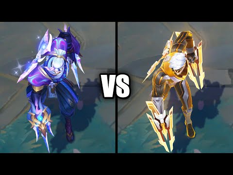 Prestige Spirit Blossom Zed vs Prestige PROJECT Zed Skins Comparison (League of Legends)