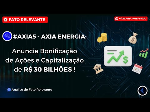 Thumbnail do vídeo: #AXIA5: AXIA Energia Anunciou a Bonificação de Ações e Capitalização de R$ 30 BILHÕES!