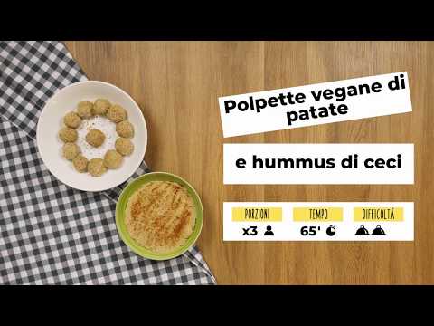 Polpette vegane di patate e hummus di ceci