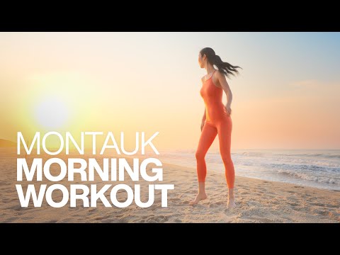 20 Min Morning Workout at Montauk Beach - All Standing - No Repeats No Talking