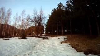 preview picture of video 'Fiat Panda 4x4 pushing through deep forest snow'