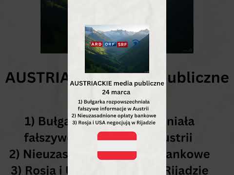 Austriackie media publiczne 24 marca