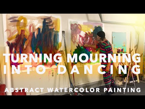 Watercolor Abstract Painting. Large Scale Abstract. Artist Ty Nathan Clark