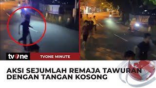 Download lagu Gunakan Tangan Kosong, Dua Kelompok Remaja Terlibat Tawuran | tvOne Minute mp3