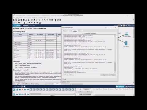 11.5.5 Cisco Packet Tracer - Subnet an IPv4 Network