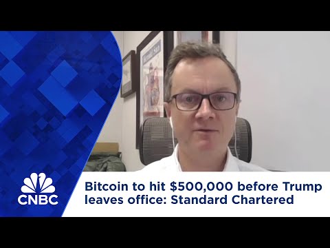 Bitcoin to hit $500,000 before Trump leaves office, Standard Chartered says