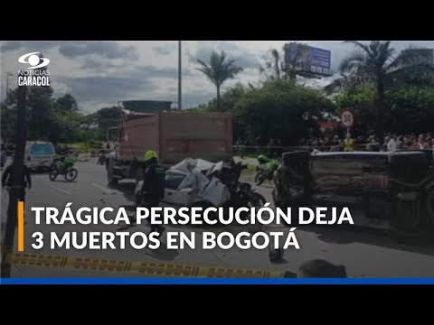Terrible accidente en Bogotá tras presunto fleteo: conductor persiguió a ladrones y chocó