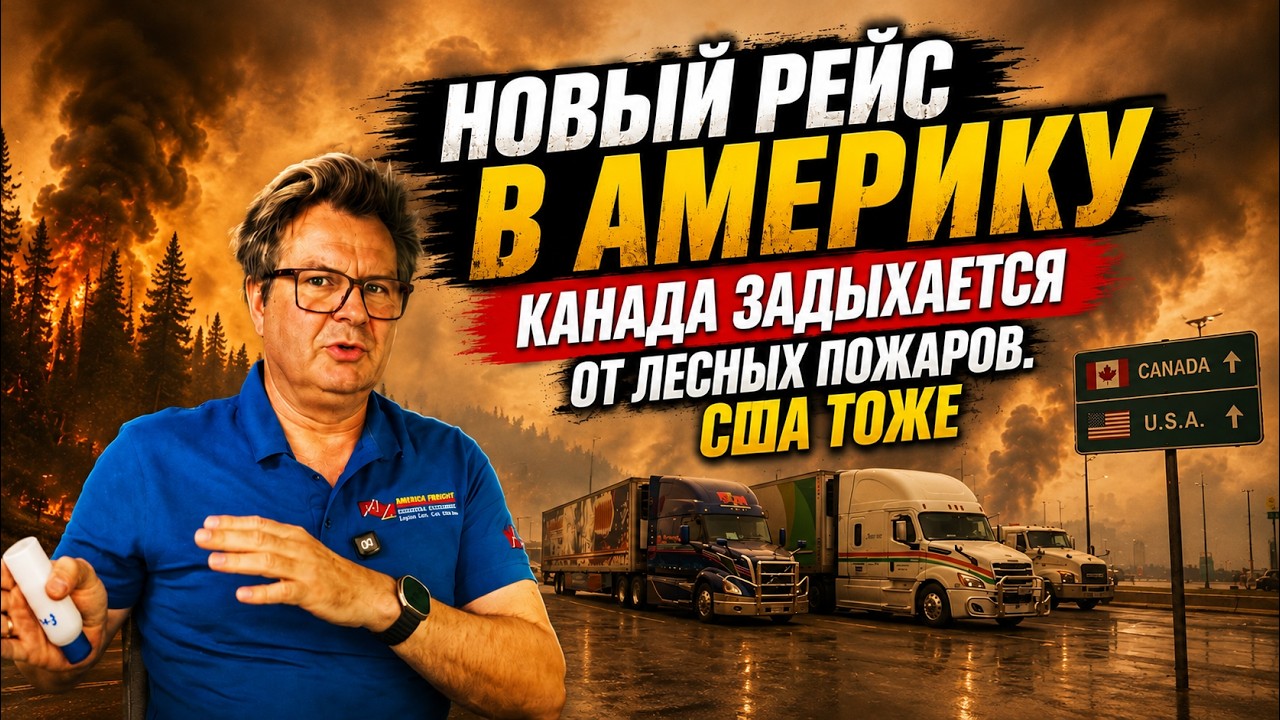 Новый рейс в Америку. Канада из США задыхаются от лесных пожаров.