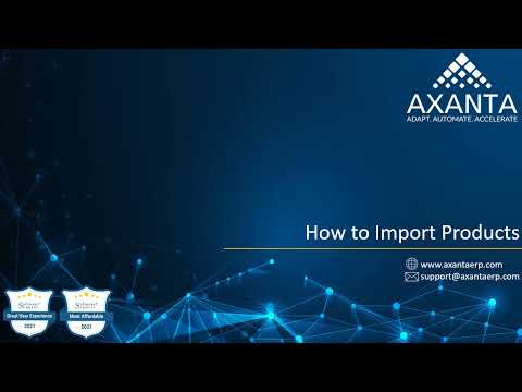 How to Import Products in Axanta ERP