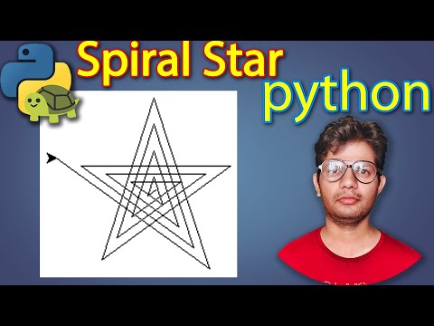 Spiral Star Python Turtle Graphics Design Python Programskart