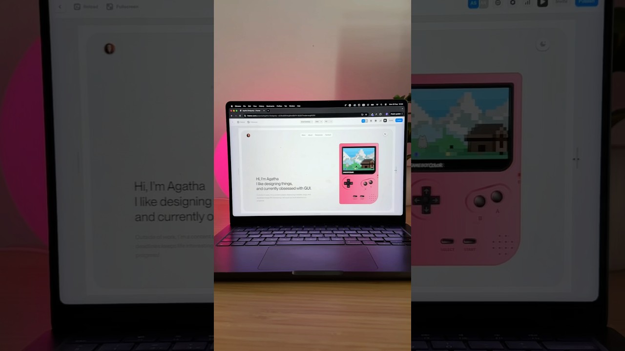 Portfolio in framer #uidesigner #shorts