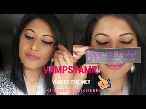 THE VAMP STAMP WINGED EYELINER TUTORIAL + REVIEW | HOW TO ACHIEVE THE PERFECT WING LINER Video