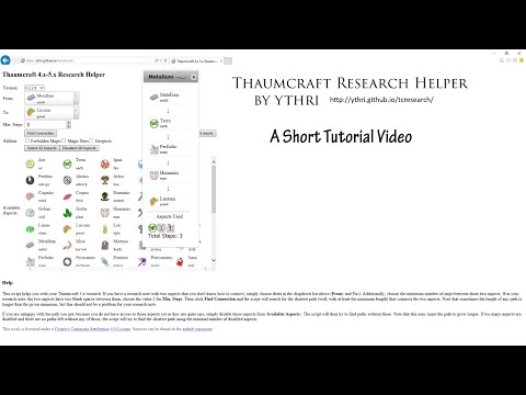 Thaumcraft Research Helper Tutorial