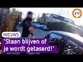 Politie-achtervolging in beeld: 'Staan blijven of je wordt getaserd'