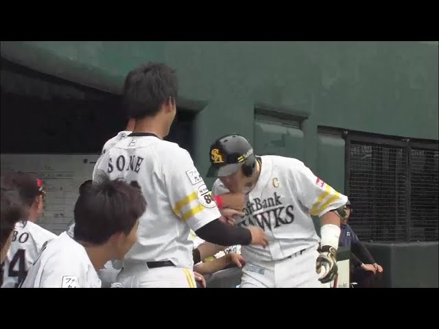 【ファーム】ホークス・内川 実戦復帰後2打席目でソロHR!! 2018/6/14 H-Bs(ファーム)