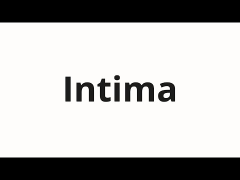 How to pronounce Intima