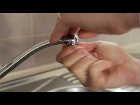 Part of a video titled How to install a flow controller on your tap - YouTube