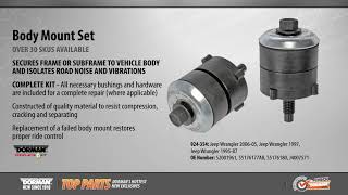 Jeep Body Mount Kit - video thumbnail 3