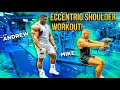 3sec Eccentric paused shoulder workout with Mike Thurston.