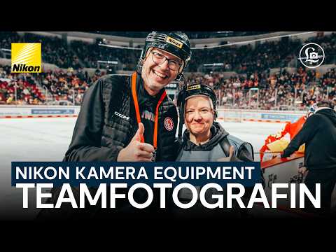 Teamfotografin der Düsseldorfer EG - Nikon Kamera Equipment in der Sportfotografie