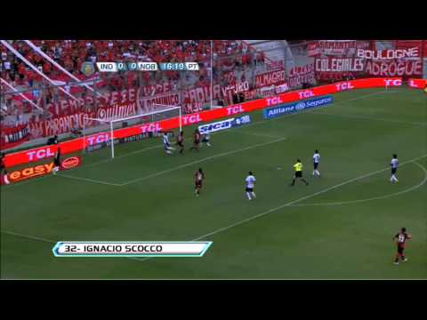 Gol de Scocco. Independiente 0 - Newell's 1. Fecha 1. Torneo Final 2013. Fútbol Para Todos.
